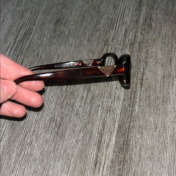 Authentic Prada tortoise shell Rectangular Glasses Glossy Finish (no lenses) - Picture 3 of 9